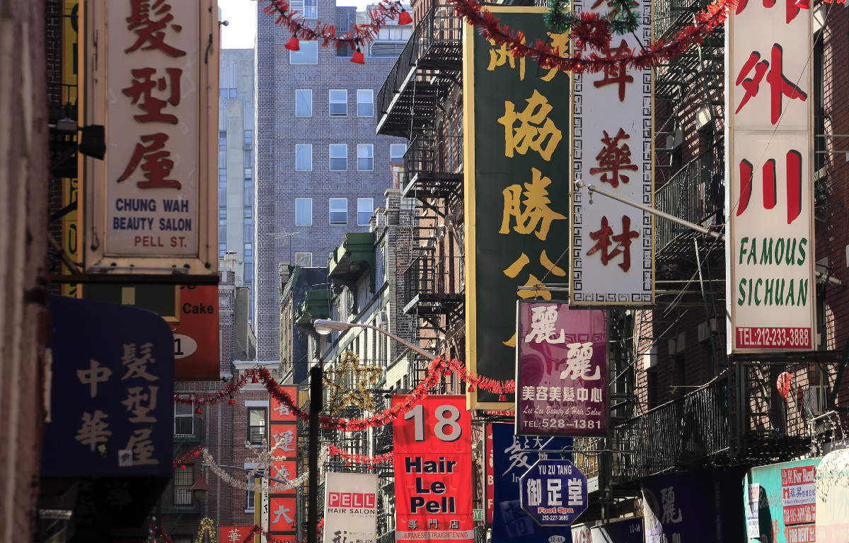 Street scene Chinatown NYC