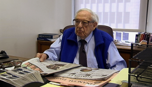 Irving Kahn - age 107- in his office