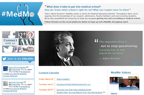 Albert Einstein College of Medicine Medical Education Month (MedMo) Homepage 