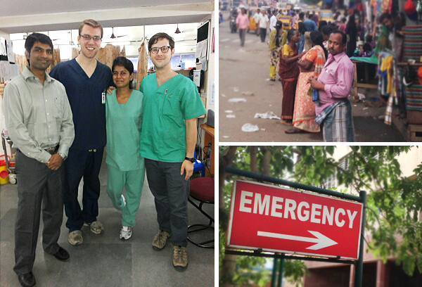 Collage of photos from Einstein student's trip to India