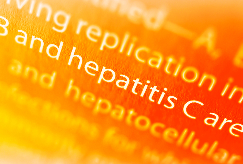 Hepatitis C - orange and yellow text