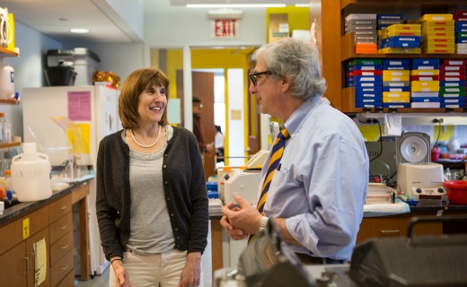 Einstein researchers Bernice E. Morrow, Ph.D. and Robert Marion, M.D. having a conversation
