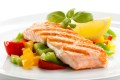 Grilled salmon and vegetables