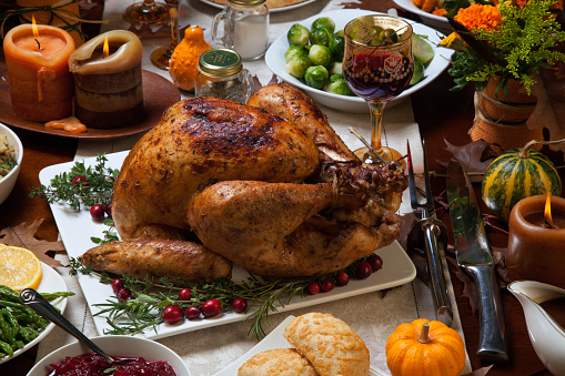 Rustic Thankgiving or holiday Dinner