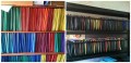 Side by side picture of filing system in Soroti Uganda medical cliinic