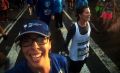 Shoshana Weiner at finish of 2017 NYC Marathon